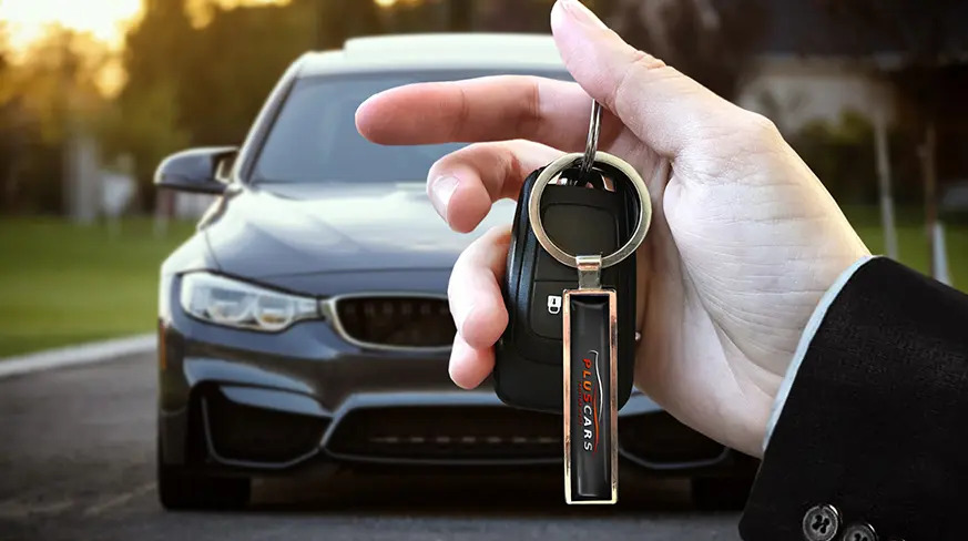 License plate keychain with your company logo