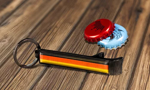 bottle opener keychain with German flag