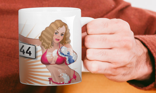 Sexy mug in the hand
