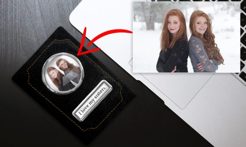 Car documents holder black with the photo