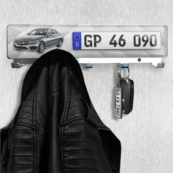 Personalisiertes Schlüsselbrett Chrom-M mit gewünschtem Familienfoto. - auto4style