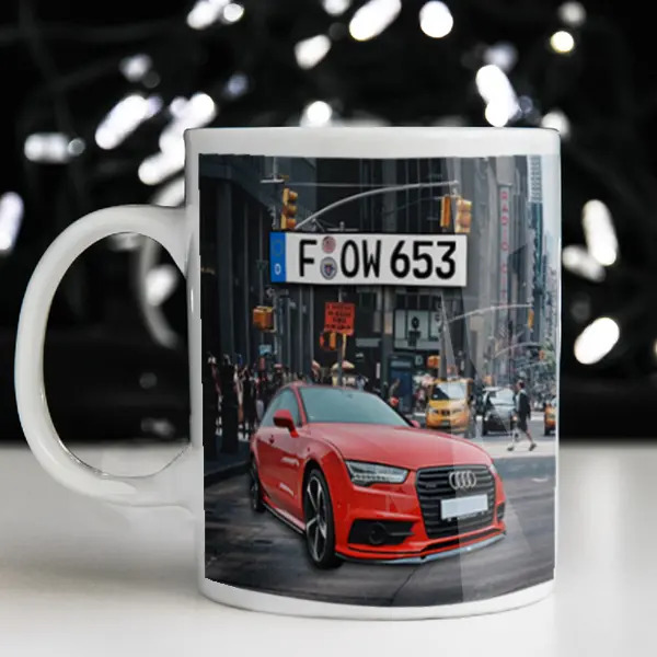Männer Geschenk 2024 Geschenk Vater Männer-Geschenk: Pers. Autobecher inkl. Kennzeichen und sogar Autobild Automodell Autotasse personalisiert