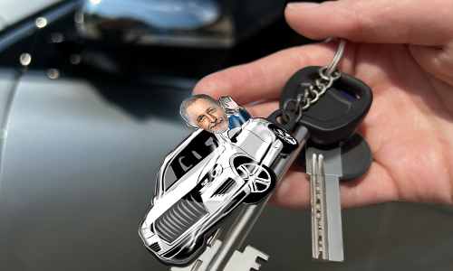 Personalisierte Auto-Schlüsselanhänger in jedem Modell mit