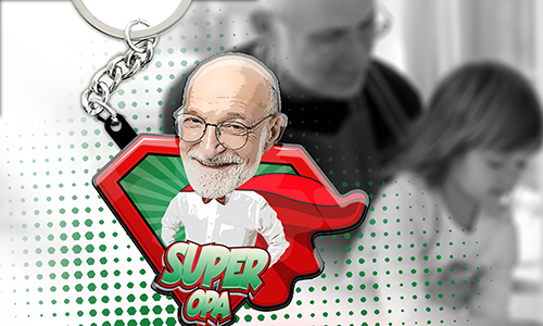 Foto-Schlüsselanhänger Papa - mein Superheld, Papa Geschenk