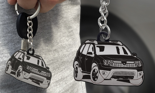 HR Autocomfort Schlüsselanhänger mit Gravur Metall BMW Anhänger