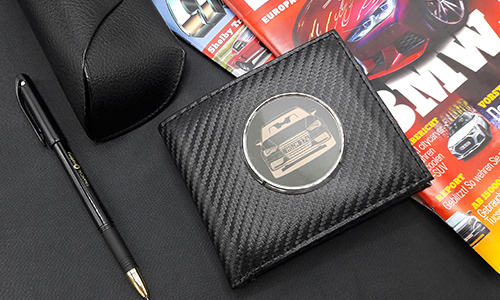 100% echtes Leder Brieftasche Kartenpaket für Ferrari Auto Logo