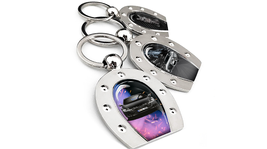 Porte-clés en cuir avec boucle en fer à cheval,nouveau,logo de voiture,créatif  et