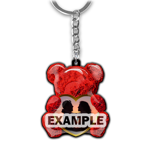 Rose Bear Keychain
