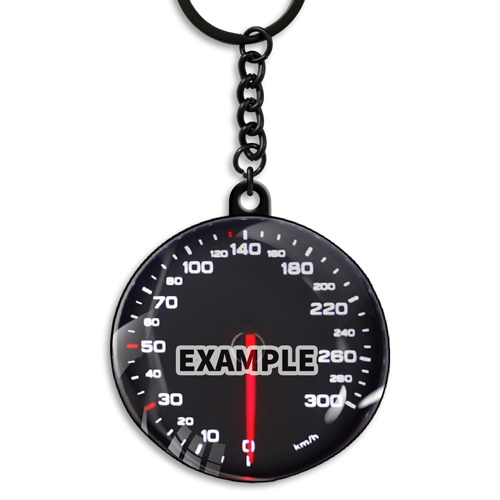 Keychain Speedometer Coated