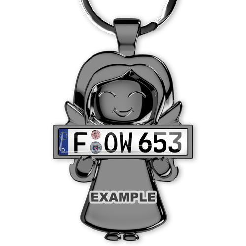 Guardian-Angel-Keychain-With-License-Plate-Personalized