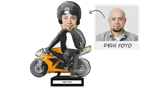 Photo decoration as a gift for a motorcyclist