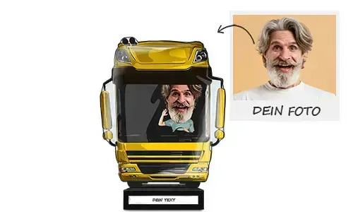 Photo decoration as a gift for a truck driver