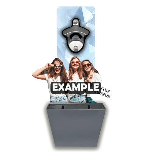 Bottle opener wall personalised with photo