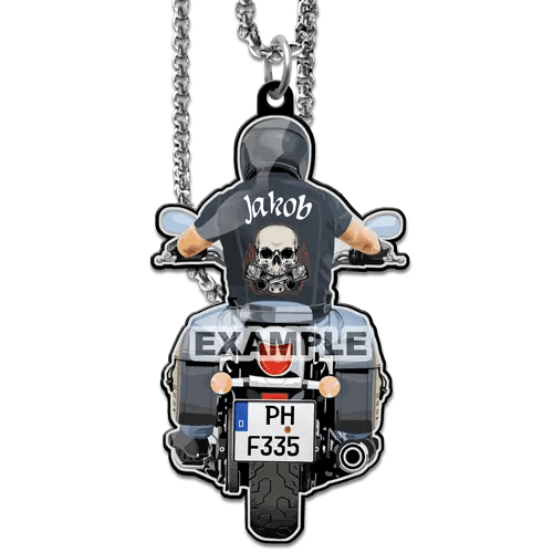 Motorrad-Halskette mit Namen