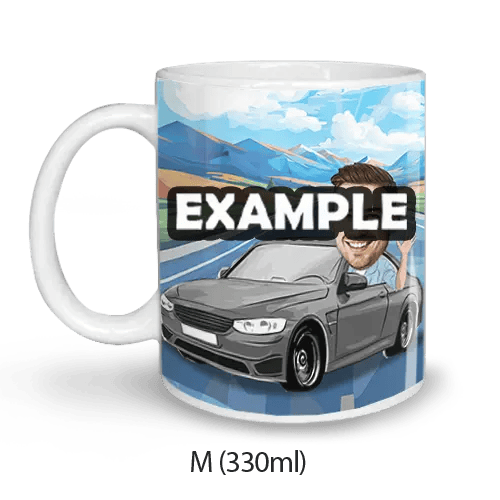 Personalised Mug Comic Car