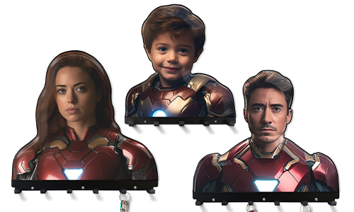 Porte-clés mural cadeau Iron Man