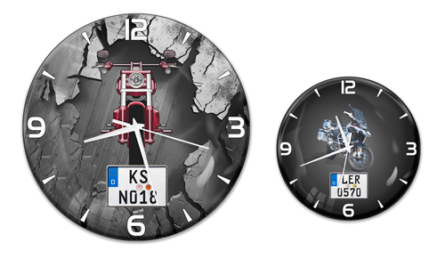 Wall clock for motorcycle lovers