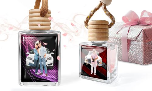 Mini car air freshener with your photo with grandma