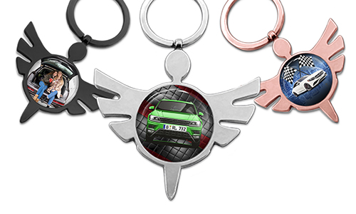 Personalised angel keychain with car design! Car gift for a true lover!