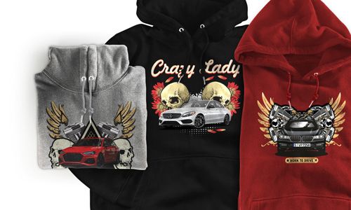 Hoodie Design Car Silhouette