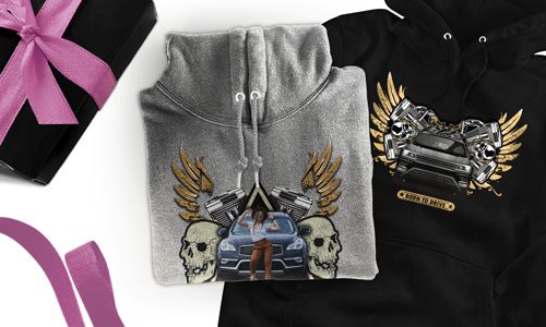 Hoodie mit Auto-Motiv für deine Mutter!