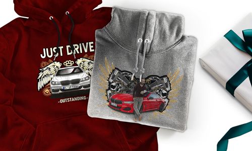 Hoodie avec motif de voiture pour toi !