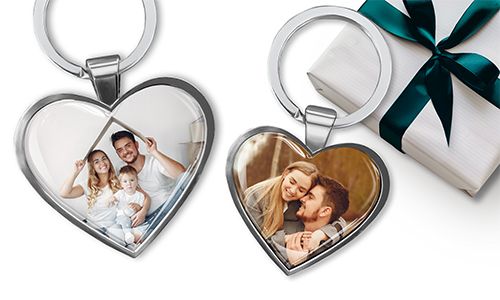 Heart keychain with your dad photo