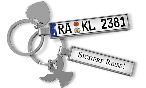 Personalized license plate keychain for motorcycle lovers