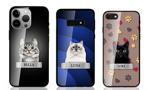Einzigartiges Handycase mit Foto einer Katze und ihrem Spitznamen - tolles Geschenk!
