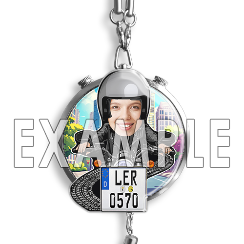 Personalised Car Air Freshener With Motorcycle Driver