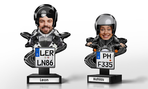 Personalised Decoration With Motorcycle Driver