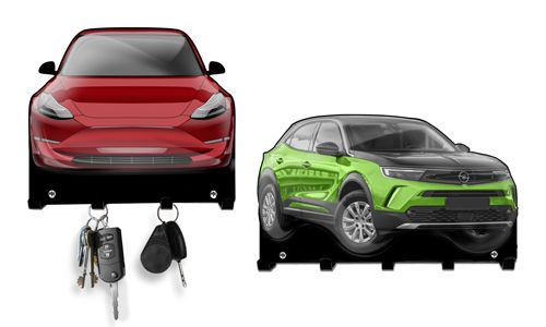 Schlüsselhalter mit Autosilhouette