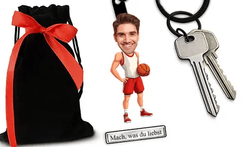 Personalized Basketball-Style Keychain With Name And Hobby Or Profession Design