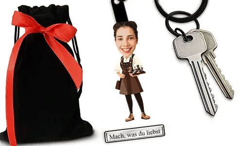 Personalized Chess-Style Keychain With Name And Hobby Or Profession Design