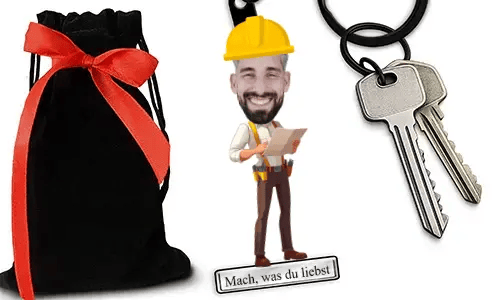 Personalized Civil Engineer-Style Keychain With Name And Profession Design
