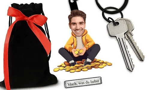 Personalized Coin-Collecting Style Keychain With Name And Hobby Or Profession Design