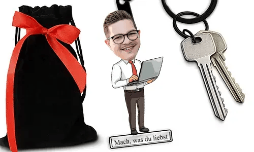 Personalized Comic-Style Keychain With Name And Computer Scientist Design