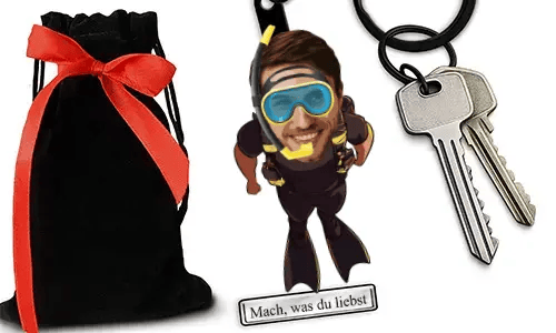 Personalized Dive-Style Keychain With Name And Hobby Or Profession Design
