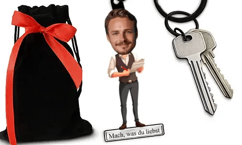 Personalized Comic-Style Keychain With Name And Editor Design