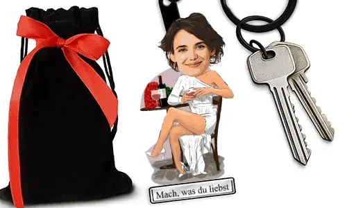 Personalized Cafe/Restaurant-Themed Keychain With Name And Hobby Or Profession Design