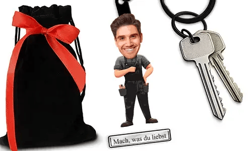 Personalized Comic-Style Keychain With Name And Hairdresser Design