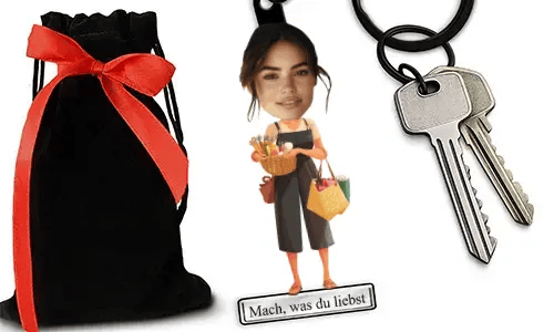 Personalized Handicraft-Style Keychain With Name And Hobby Or Profession Design