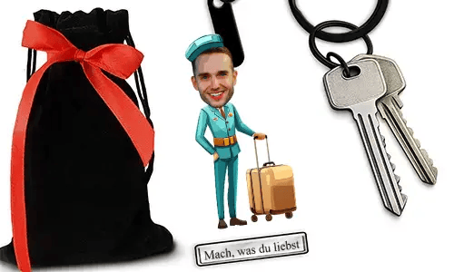 Personalized Hotel Specialist Keychain With Name And Hobby Or Profession Design