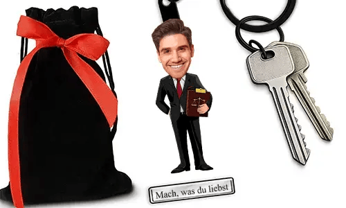 Personalized Lawyer-Style Keychain With Name And Profession Design