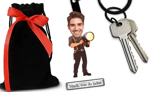 Personalized Comic-Style Keychain With Name And Lighting Technician Design