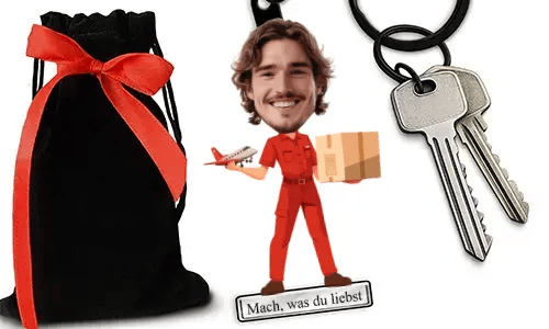 Personalized Comic-Style Keychain With Name And Logistician Design