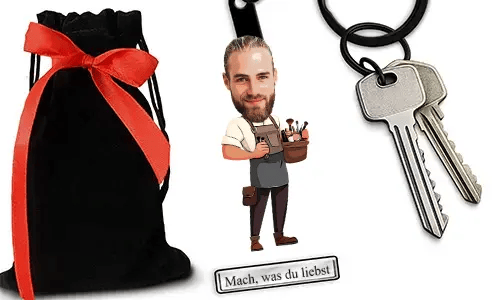 Personalized Makeup Artist Keychain With Name And Hobby Or Profession Design