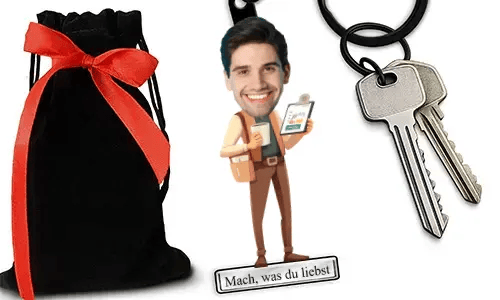 Personalized Comic-Style Keychain With Name And Marketing Manager Design