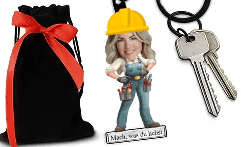 Personalized Mechanical Engineer Keychain With Name And Hobby Or Profession Design