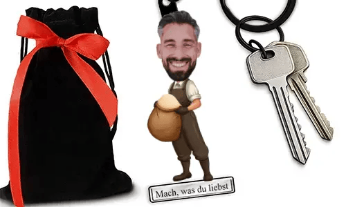 Personalized Comic-Style Keychain With Name And Miller Design